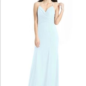 Azazie Carolina Long Bridesmaid Dress 2 mist color